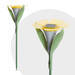 Leszúrható szolár virág - 3 szín - 30 x 10 cm - fehér LED - 11754