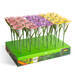 Leszúrható szolár virág - 3 szín - 30 x 10 cm - fehér LED - 11754