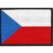 Zászló - cseh zászló - ruhára vasalható textil matrica / folt