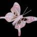 3D dekoráció pillangó csipesszel