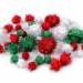 Karácsonyi lurex zsenília golyó Pompon mix méretek