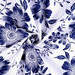 Pamutvászon / kékfestés vászon virág