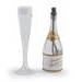 Buborékfújó - Esküvői fehér / átlátszó pezsgő, pezsgős pohár alakú