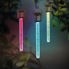 RGB LED-es szolár lámpa - buborékos - 175 x 30 mm - 11247