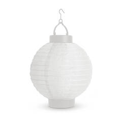 Szolár lampion - fehér - hidegfehér LED - 21 cm - 11399F-WH