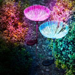 Száloptikás szolár medúza - 80 cm - színes LED - 11755