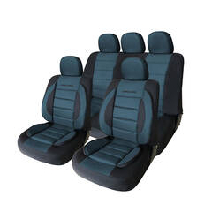 Autós üléshuzat szett - kék / fekete - 11 db-os - HSA012 - 55749BL