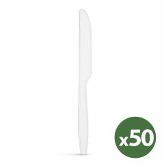 Többször használatos bioműanyag kés készlet - 50 db / csomag - 57591A-50