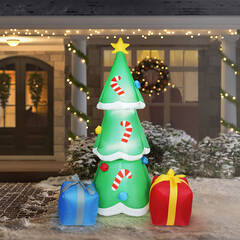 Felfújható karácsonyfa - 180 cm - IP44 - 12 fehér LED - 100 - 240 V - 58067E