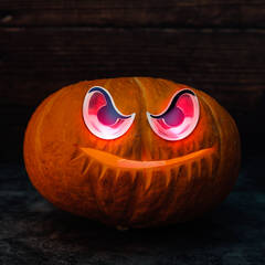 Halloween-i ijesztő szempár - piros LED-es - elemes - 58195B