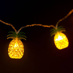 LED fényfüzér - ananász - 1,65 m - 10 LED - melegfehér - 2 x AA - 58219B
