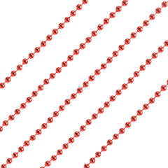 Dekor gyöngyfüzér - piros színben - 2 m - 58244C