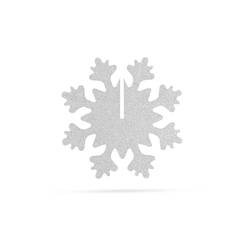 Karácsonyi dekor - jégkristály - ezüst  - 7 x 7 cm - 5 db / csomag - 58252A
