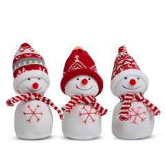 Karácsonyi hóember dekoráció - 20 cm - 3 féle - 58354