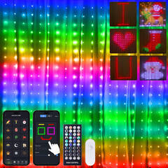 Smart fényfüggöny - 100-240V - 400 db RGBIC LED - 2 x 2 m - Wi-Fi, Bluetooth - 58383