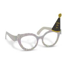 Party szemüveg - glitteres, papír - 15 x 10 x 13 cm - 4 db / csomag - 58524