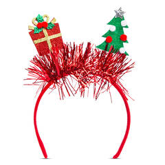 Karácsonyi hajráf - piros - ajándék, karácsonyfa - 20 cm - 58574A