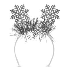 Karácsonyi hajráf - ezüst - hópehely - 20 cm - 58574B