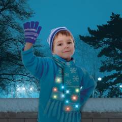 Karácsonyi sál - 100 cm - LED-es, elemes, kék - 58667B