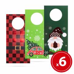 Karácsonyi italosüveg kártya - 6 db / csomag - 58686