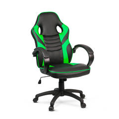 Gamer szék karfával - zöld - 71 x 53 cm / 53 x 52 cm - BMD1109GR