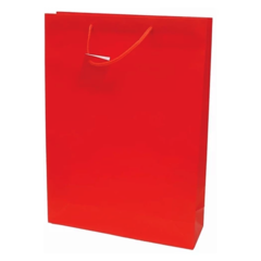 Dísztasak CREATIVE Special Simple XL 33x46x10 cm egyszínű piros zsinórfüles