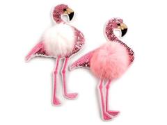 Felvasalható flamingó műszőrmével