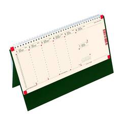 Asztali naptár kép nélküli TOPTIMER C051 álló sárga lapos zöld 2024.