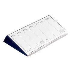 Asztali naptár kép nélküli TOPTIMER T050 fekvő fehér lapos kék 2024.