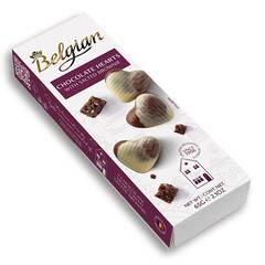 Csokoládé BELGIAN Hearts Salted Brownie szívdesszert 65g