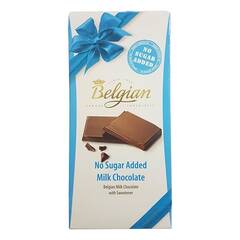 Csokoládé BELGIAN Milk No Sugar édesítőszeres tejcsokoládé 100g