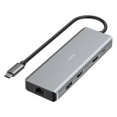 Elosztó HUB HAMA USB 3.1 + 4xUSB 3.1/2xHDMI/LAN/USB-C + tápegység