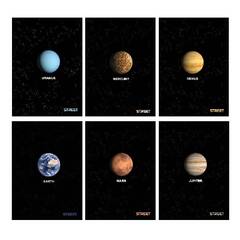 Füzet STREET Planets A/4 54 lapos vonalas margóval