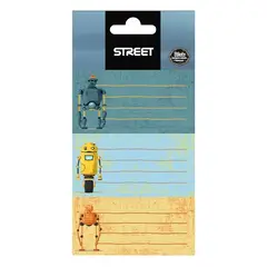 Füzetcímke STREET Robots 9 címke/csomag