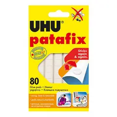 Gyurmaragasztó UHU Patafix fehér 80 kocka/csomag