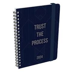 Határidőnapló LIZZY CARD Trust The Process B/6 heti spirálozott gumis 2024.