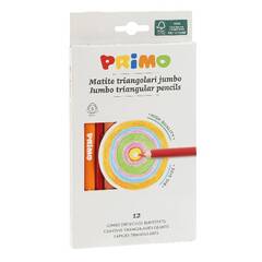 Színes ceruza PRIMO jumbo háromszögletű 12 db/készlet