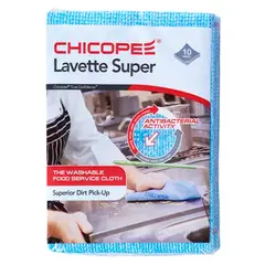 Törlőkendő CHICOPEE Lavette Super konyhai mosható 51 x 36 cm kék 10 db/csomag