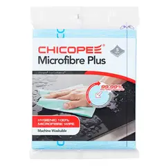Törlőkendő CHICOPEE Mircofibre Plus mikroszálas mosható 34 x 40 cm kék 5 db/csomag