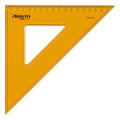Vonalzó ARISTO Contrast háromszög 45 fokos 25 cm sárga