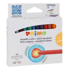 Zsírkréta PRIMO kerek hegyezett 12 színű