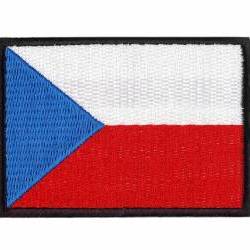 Zászló - cseh zászló - ruhára vasalható textil matrica / folt