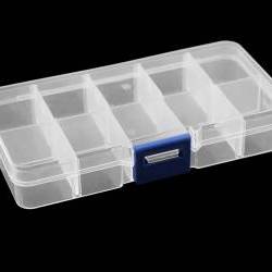Műanyag tároló doboz 6,8x12,7x2,2 cm