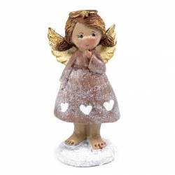 Dekoráció angyal glitteres, csillámos / Dekor angyalka figura