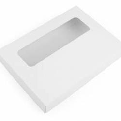 Papír doboz átlátszó fedéllel / Ajándék papírdoboz