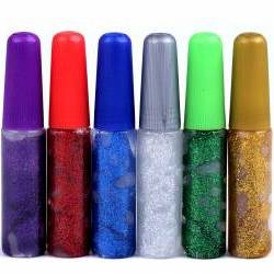 Csillámos ragasztó vegyes színek 6 db glitter
